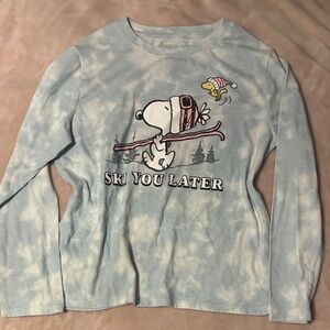 Peanuts Light Blue Snoopy Shirt